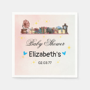 Story Book Library The Next Chapter Baby Shower Napkin