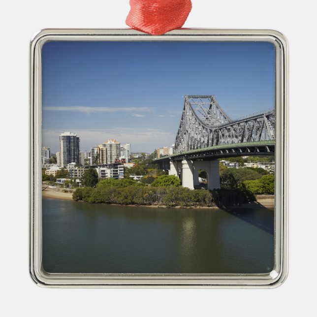 Story Bridge, Brisbane River, and Kangaroo Metal Ornament (Front)