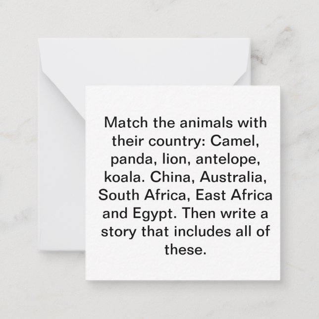 Story idea card (Back)