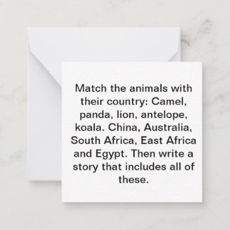 Story idea card
