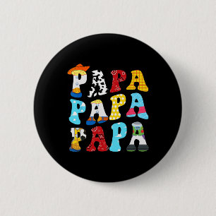 Story Papa Toy Boy Story Dad Fathers Day Tee For M 2 Inch Round Button