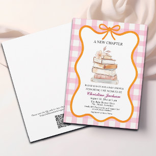 Storybook 'A New Chapter' QR Code Baby Shower Invitation