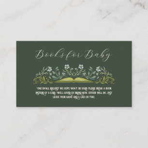 Storybook Baby Shower Books for Baby Insert Card