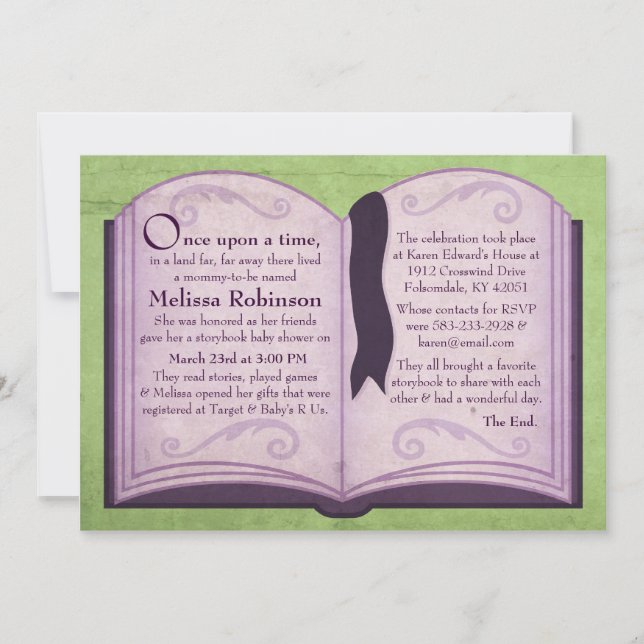 Storybook Baby Shower Invitations (Front)
