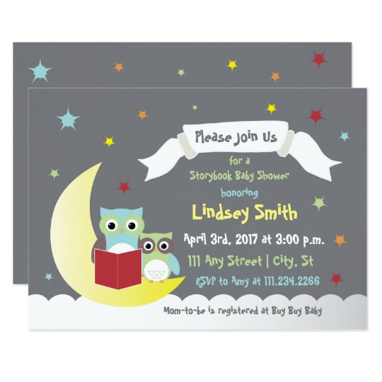 Storybook Baby Shower Invite with Owls