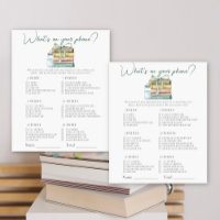 Storybook baby shower - What's On Your Phone Game