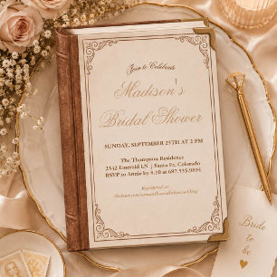 storybook bridal shower invitations a new chapter