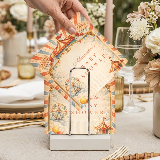 Storybook Circus Baby Shower Napkin (Creator Uploaded)