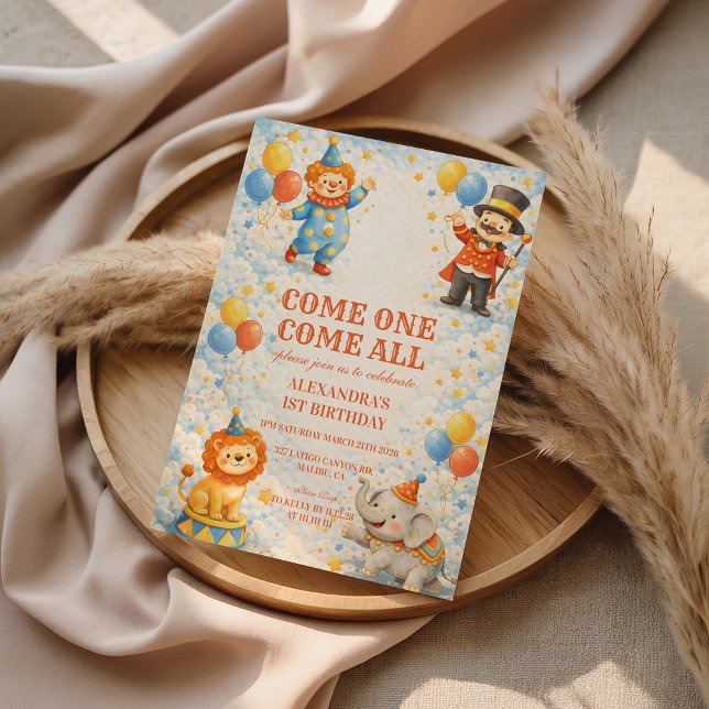 Storybook Circus Friends Birthday Invitation (Creator Uploaded)