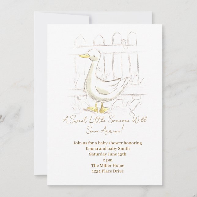 Storybook Duck Invitation (Front)