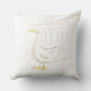 Storybook Duck Throw Pillow