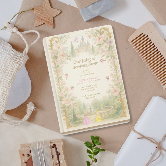 Storybook, fairy first, fairytale 3rd birthday invitation (Creator Uploaded)