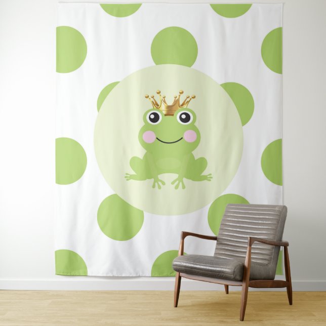 Storybook Fairy Tale Frog Prince Baby Shower Tapestry (In Situ)