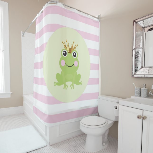 Storybook Fairy tale Frog Prince Pink Stripes (In Situ)