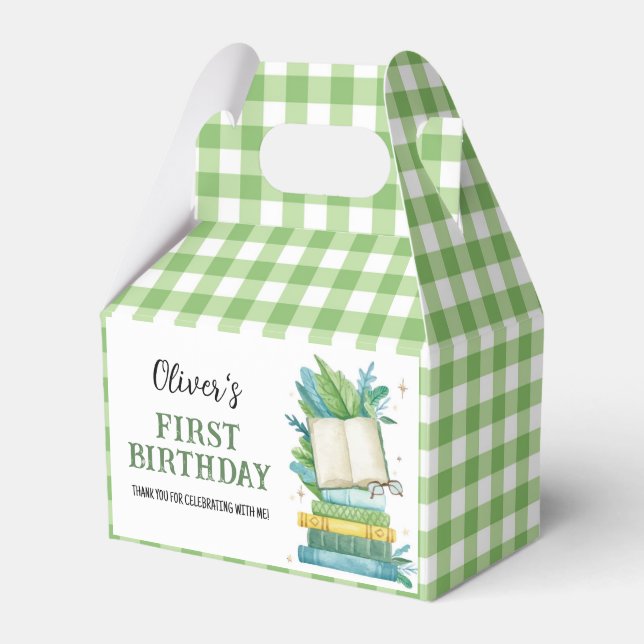 Storybook First Birthday Thank You Favor Box (Front Side)