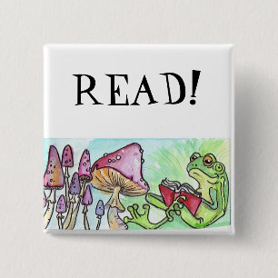 Storybook Frog 2 Inch Square Button