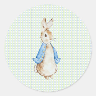 Storybook Garden Rabbit Inspired Baby Shower  Classic Round Sticker