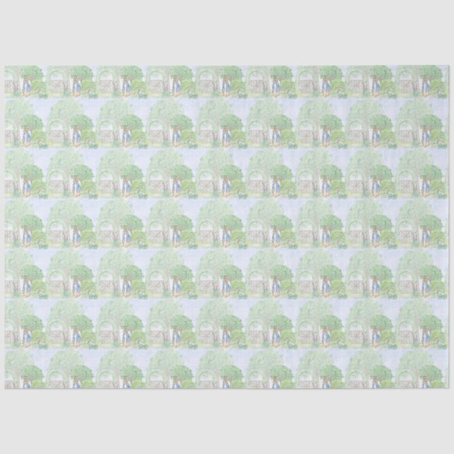 Storybook Garden Rabbit Inspired Baby Shower  Tissue Paper (Front)