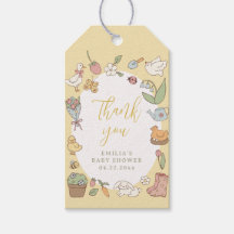 Storybook Garden Vintage Baby Shower Favour Tag