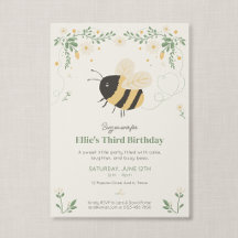 Storybook Honey Bee Wildflower Kids Birthday