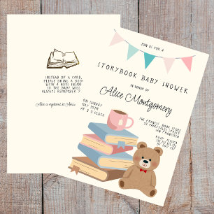 Storybook Library Themed Baby Shower Invitation