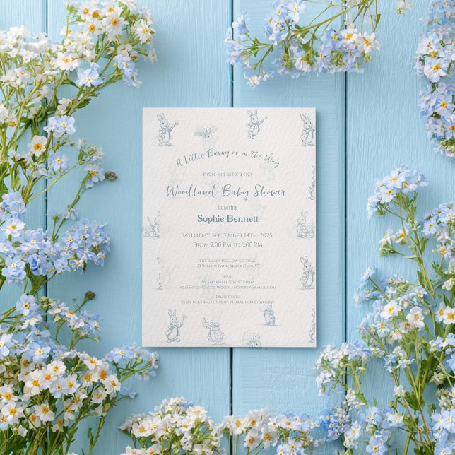 Storybook Little Bunny Peter Baby Shower Invitation (Creator Uploaded)