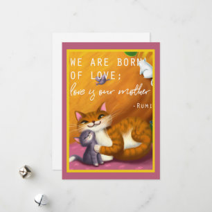Storybook mom and baby cats Mother's Day Card