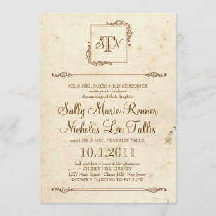Storybook Monogram Invitation