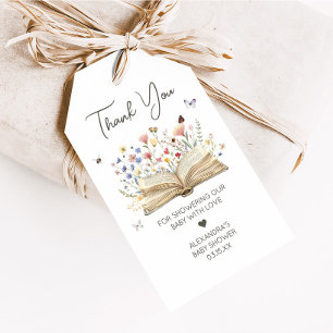 Storybook New Chapter Begin Baby Shower Favor Tags