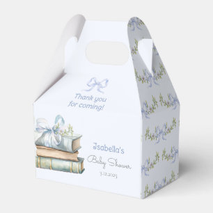 Storybook New Chapter Blue Boy baby bow shower Favor Box