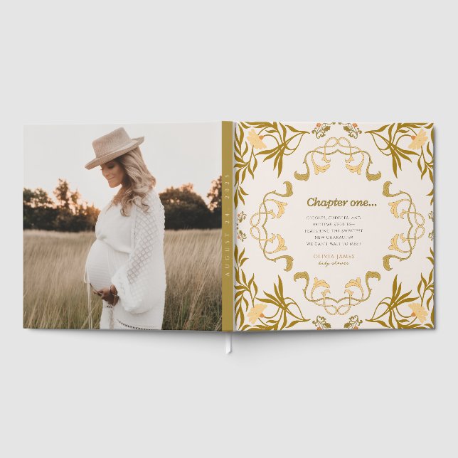 Storybook our next chapter fairytale baby shower guest book (Full)