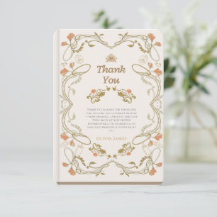 Storybook our next chapter fairytale baby shower thank you card