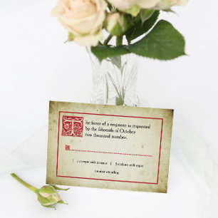 Storybook Page   Vintage Fairytale Wedding RSVP Card