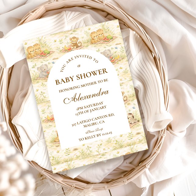 Storybook Safari Animals Baby Shower Invitation (Creator Uploaded)
