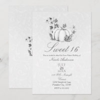 Storybook Silver White Pumpkin Fairy Tale Sweet 16