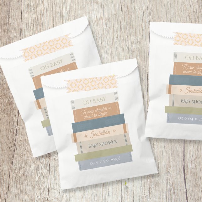 Storybook Stack New Chapter Oh Baby Shower Favour Bag (Storybook Stack New Chapter Oh Baby Shower Favor Bag)