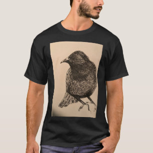 Storybook Starling Bird Illustration Shirt