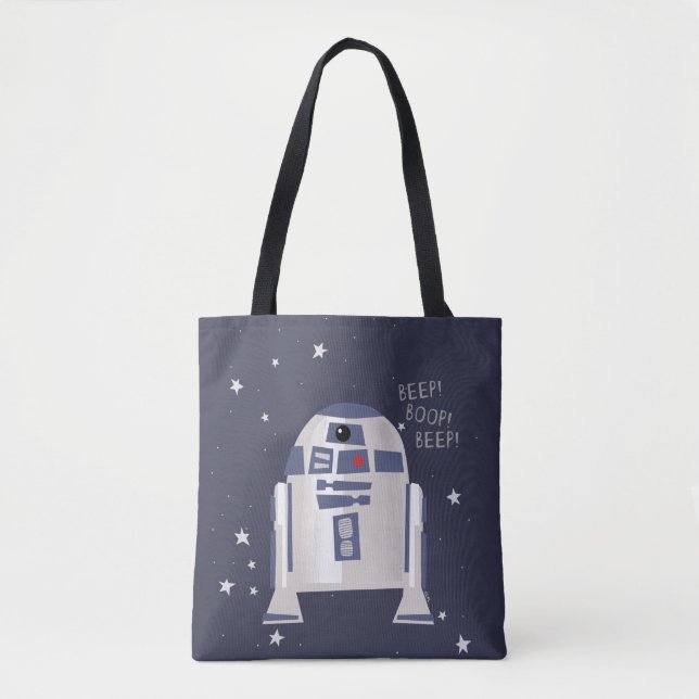 Storybook Style R2-D2 - Beep! Boop! Beep! Tote Bag (Front)