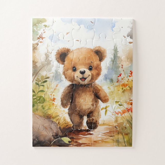 Storybook Style Teddy Bear Jigsaw Puzzle (Vertical)