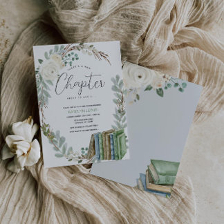 Storybook Themed Book Gender Nuetral Baby Shower Invitation