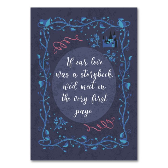 Storybook Wedding - Table Card (Front)