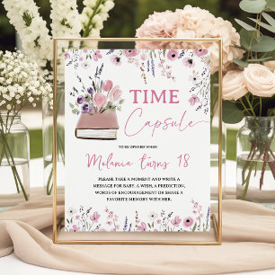 Storybook Wildflower Time Capsule Table Sign