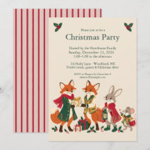 Storybook Woodland Animals Christmas Party