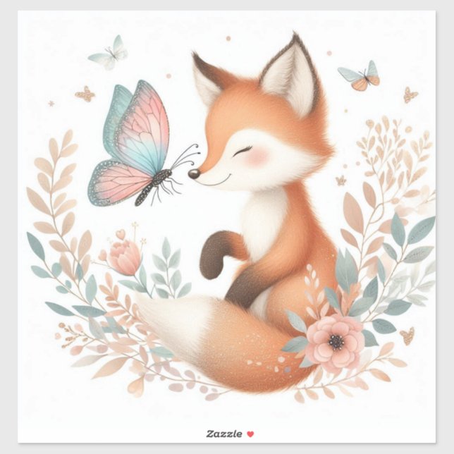 Storybook Woodland Babies Fox And Butterfly (Sheet)