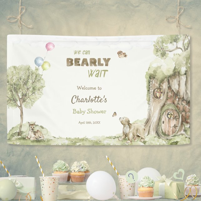 Storybook Woodland Bearly Wait Welcome Banner (Storybook Woodland Bearly Wait Welcome Banner ©Susanne Sachers - Sunny Mind 🌞)
