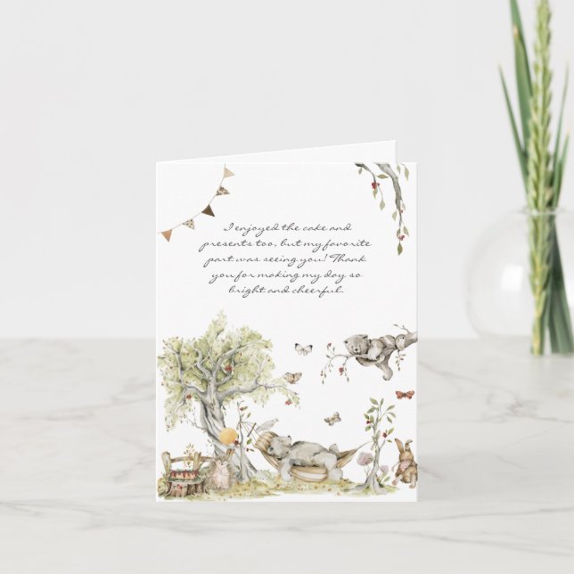 Storybook | Woodland Forest | Photo Thank You (Front)
