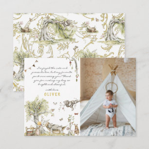 Storybook   Woodland Forest   Photo Thank You Card