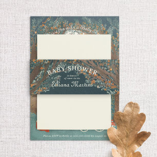 Storybook Woodland Friends Baby Shower Invitation Belly Band