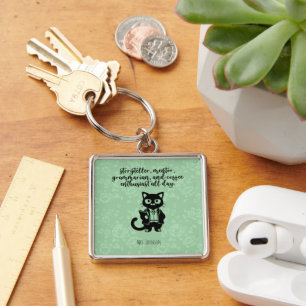 Storyteller Mentor Grammarian Coffee Enthusiast Keychain