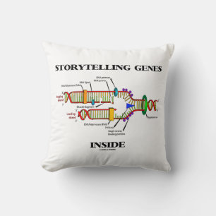 Storytelling Genes Inside DNA Replication Throw Pillow
